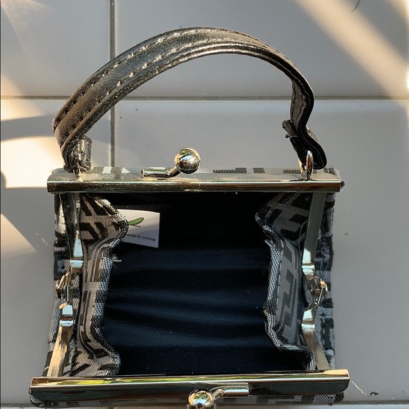 Black & Gray Tik Tok Lipstick case w/strap EUC - Picture 4 of 5